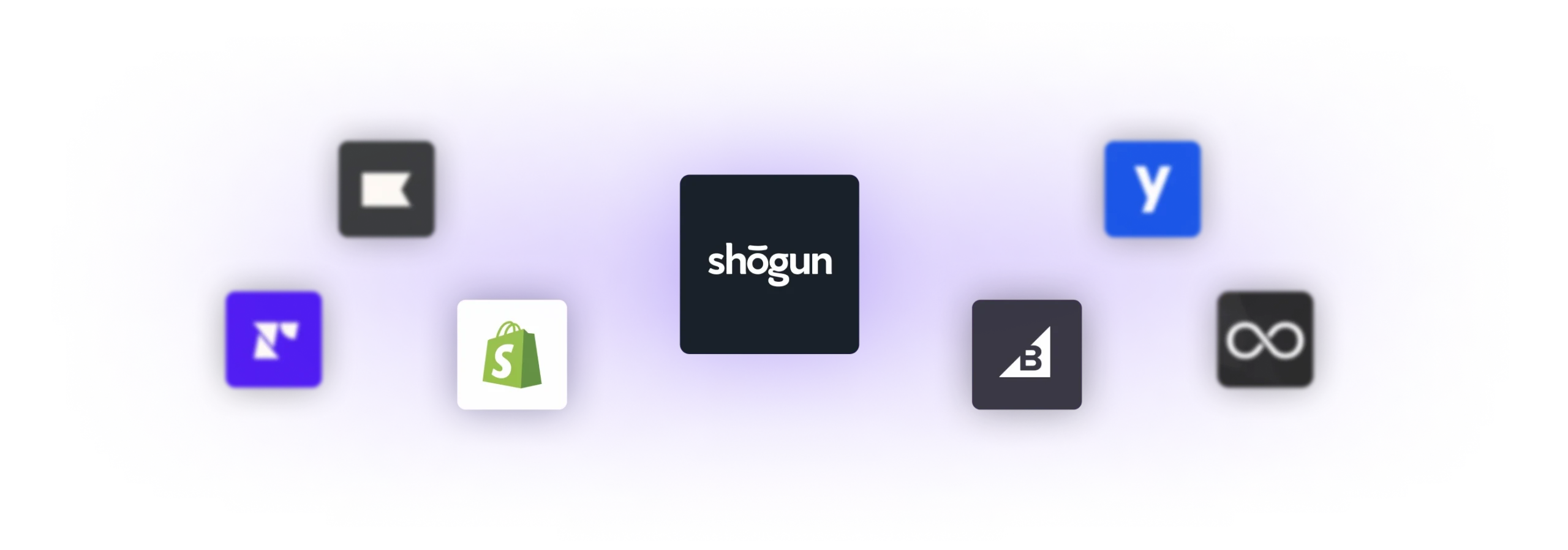 Logos of Shogun's integration partners
