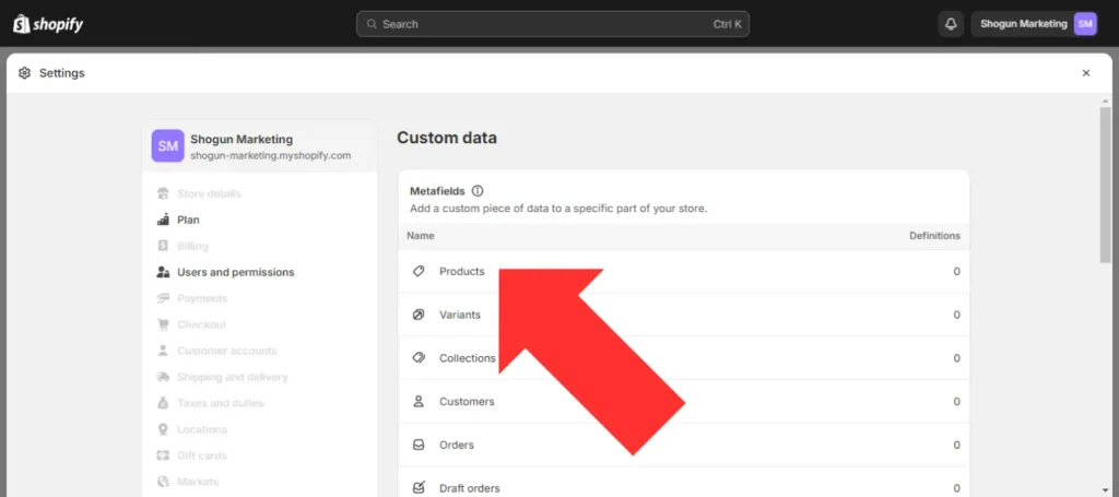 Adding a metafield description that references your Metaobject in Shopify 