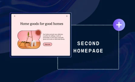 how to create a second home page