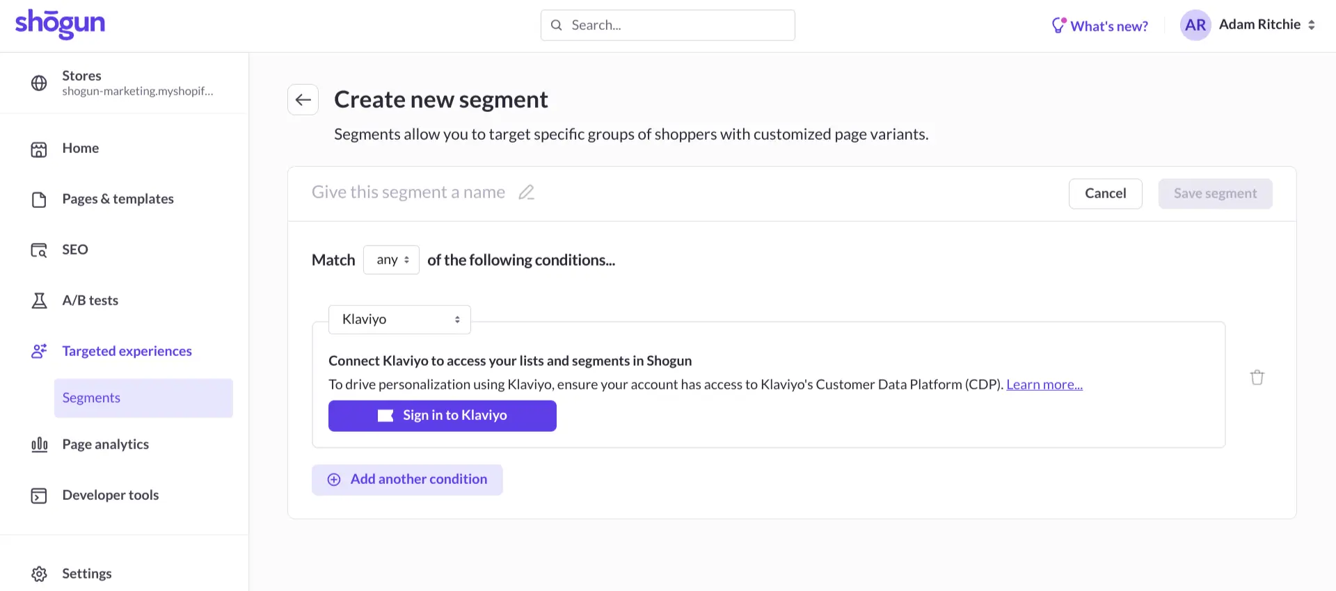 With Shogun, you can deliver customized content based on the visitor’s purchase history.